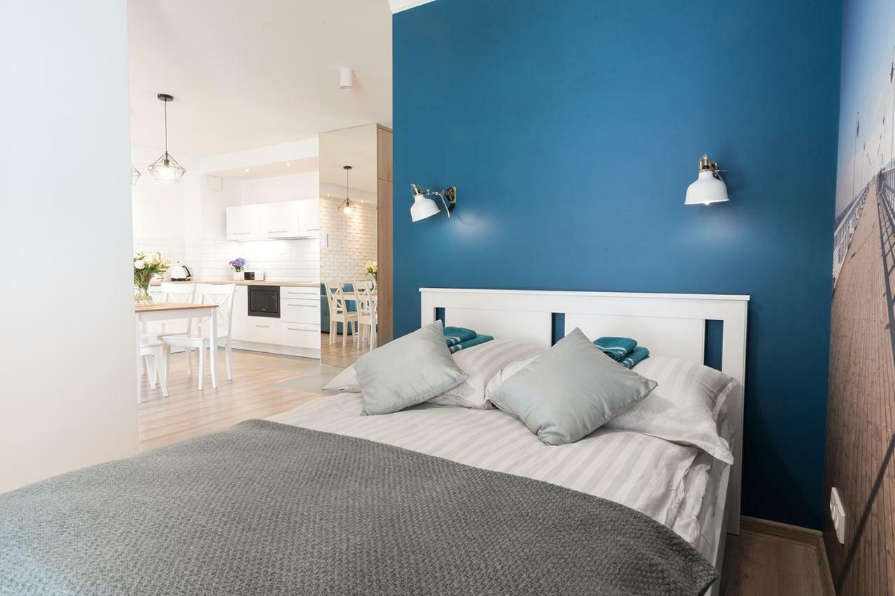 Blue Apartment In Vibrant Heart Of Gdyně Exteriér fotografie